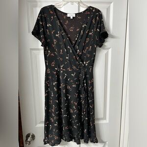 Black wrap dress size L